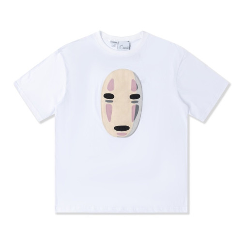 로에베 남성 이니셜 화이트 반팔티 - Mens White Tshirts - loe0584x