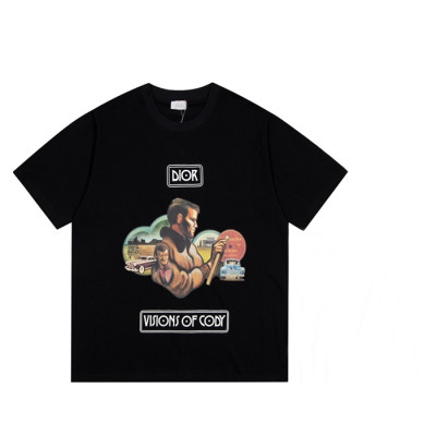 디올 남성 크루넥 블랙 반팔티 - Mens Black Tshirts - dio01747x
