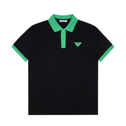 프라다 남성 블랙 폴로 반팔티 - Mens Black Tshirts - Pra02652x
