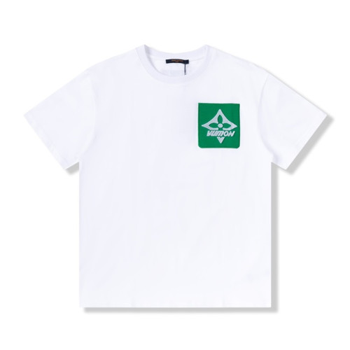 루이비통 남성 화이트 크루넥 반팔티 - Mens White Tshirts - lou04145x