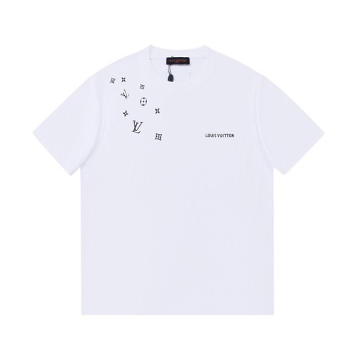 루이비통 남성 화이트 크루넥 반팔티 - Mens White Tshirts - lou04148x