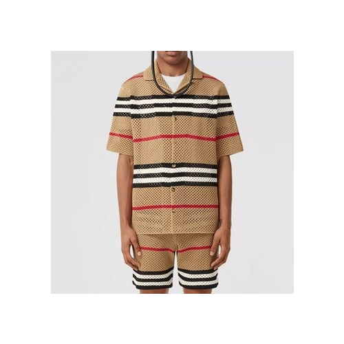 버버리 남성 카멜 크루넥 반팔티 - Mens Camel Tshirts - Bur04285x