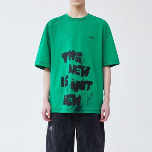ADER 남/녀 모던 그린 반팔티 - Unisex Green Tshirts - ade0107x