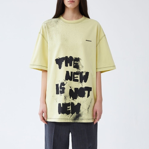 ADER 남/녀 모던 아이보리 반팔티 - Unisex Ivory Tshirts - ade0106x