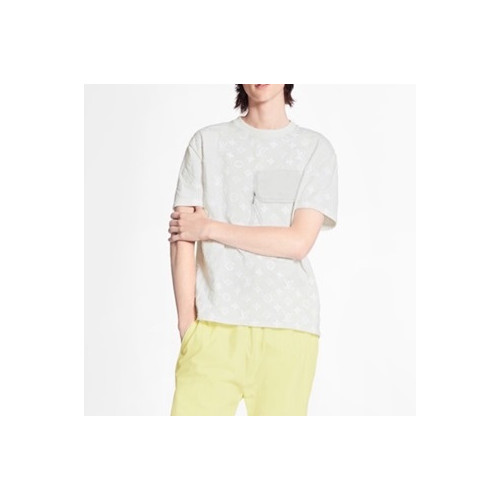 루이비통 남성 화이트 크루넥 반팔티 - Mens White Tshirts - lou04175x