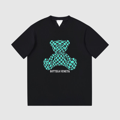 보테가 남/녀 크루넥 블랙 반팔티 - Unisex Black Tshirts - bot0272x