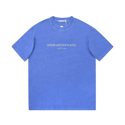 알렉산더왕 남성 이니셜 블루 반팔티 - Mens Blue Tshirts - alx0197x