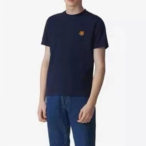 겐조 남성 네이비 크루넥 반팔티 - Mens Navy Tshirts - ken0191x