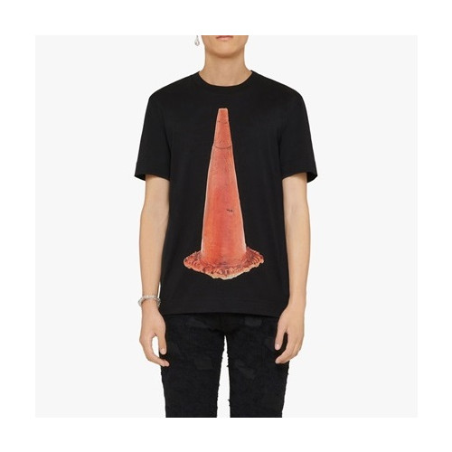 지방시 남성 크루넥 블랙 반팔티 - Mens Black Tshirts - giv0676x