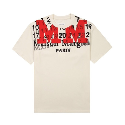 메종마르지엘라 남/녀 크루넥 아이보리 반팔티 - Unisex Ivory Tshirts - mai0089x