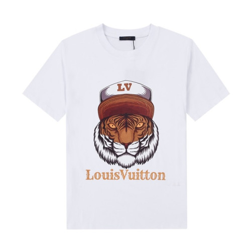 루이비통 남성 화이트 크루넥 반팔티 - Mens White Tshirts - lou04198x