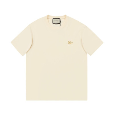 구찌 남/녀 크루넥 아이보리 반팔티 - Unisex Ivory Tshirts - guc04816x