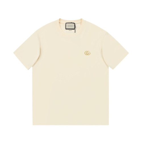 구찌 남/녀 크루넥 아이보리 반팔티 - Unisex Ivory Tshirts - guc04816x