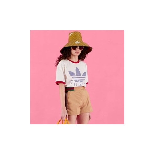 구찌 남/녀 크루넥 화이트 반팔티 - Unisex White Tshirts - guc04819x