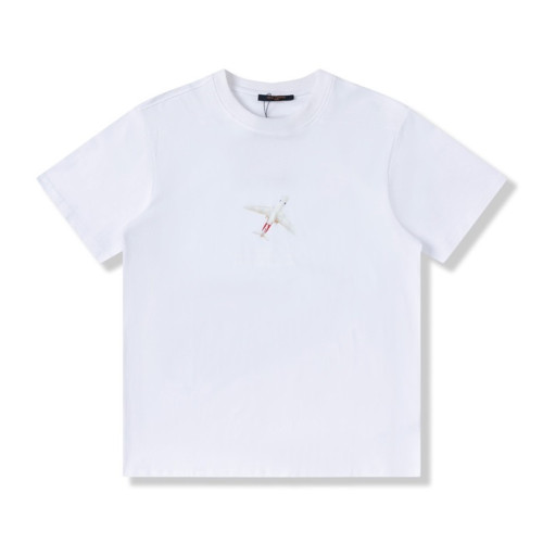 루이비통 남성 화이트 크루넥 반팔티 - Mens White Tshirts - lou04323x