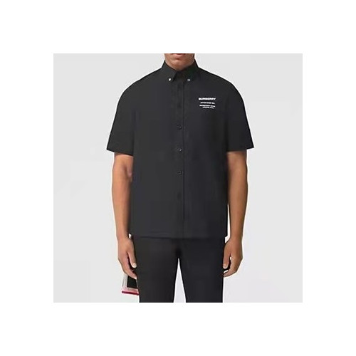 버버리 남성 블랙 폴로 반팔티 - Mens Black Tshirts - Bur04329x