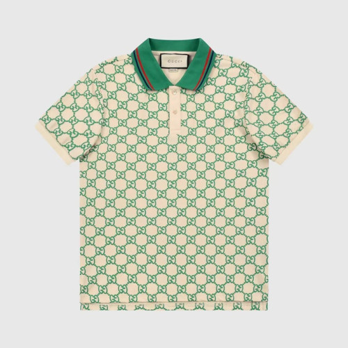 구찌 남성 그린 폴로 반팔티 - Mens Green Tshirts - guc04837x