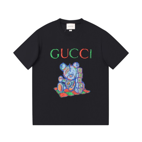구찌 남성 블랙 크루넥 반팔티 - Mens Black Tshirts - guc04847x