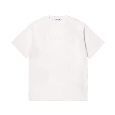 지방시 남성 크루넥 화이트 반팔티 - Mens White Tshirts - giv0709x