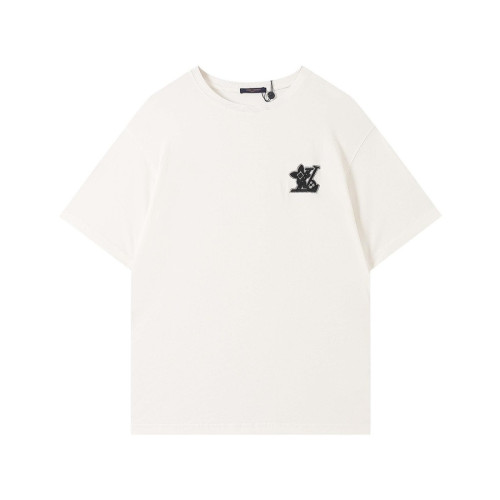 루이비통 남성 화이트 크루넥 반팔티 - Mens White Tshirts - lou04350x
