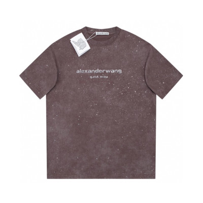 알렉산더왕 남성 이니셜 챠콜 반팔티 - Mens Charcole Tshirts - alx0198x