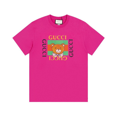 구찌 남/녀 핑크 크루넥 반팔티 - Unisex Pink Tshirts - guc04870x