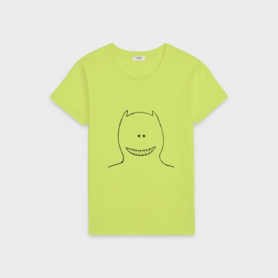 셀린느 남성 크루넥 네온 반팔티 - Mens Neon Tshirts - cel0412x