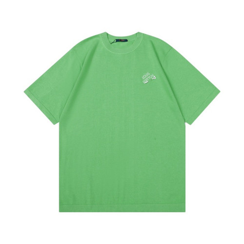 루이비통 남성 그린 크루넥 반팔티 - Mens Green Tshirts - lou04895x