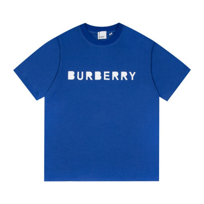버버리 남성 블루 크루넥 반팔티 - Mens Blue Tshirts - Bur04364x
