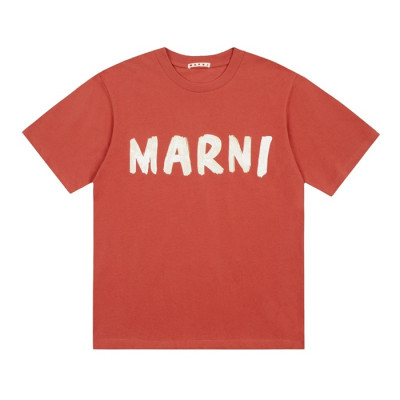 마르니 남성 클래식 오렌지 반팔티 - Marni Mens Orange Tshirts - Mar11x