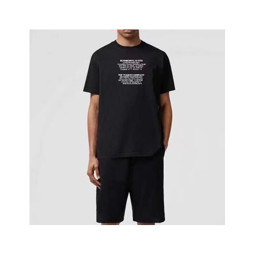 버버리 남성 블랙 크루넥 반팔티 - Mens Black Tshirts - Bur04374x