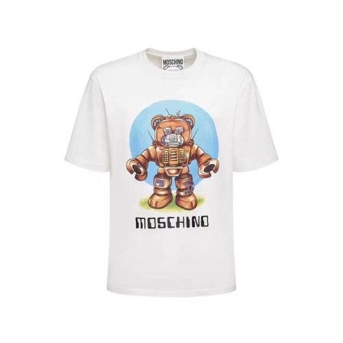 모스키노 남성 크루넥 화이트 반팔티 - Mens White Tshirts - mos0222x