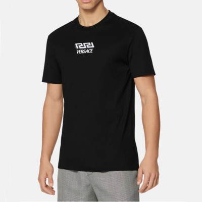 베르사체 남성 블랙 크루넥 반팔티 - Mens Black Tshirts - ver0905x