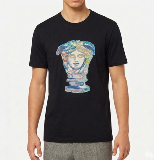 베르사체 남성 블랙 크루넥 반팔티 - Mens Black Tshirts - ver0905x
