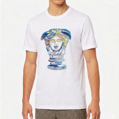 베르사체 남성 화이트 크루넥 반팔티 - Mens White Tshirts - ver0906x