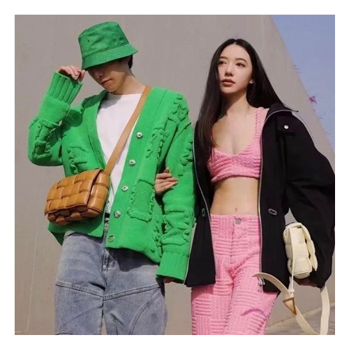 보테가 남/녀 트렌디 그린 가디건 - Unisex Green Cardigan - bot310x