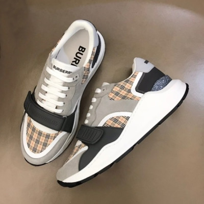 버버리 남성 벨크로 그레이 스니커즈 - Mens Gray Sneakers - bur04422x