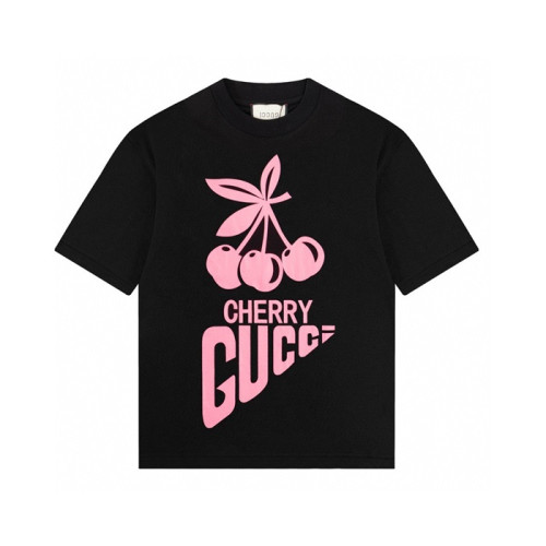 구찌 남/녀 블랙 크루넥 반팔티 - Unisex Black Tshirts - guc04930x
