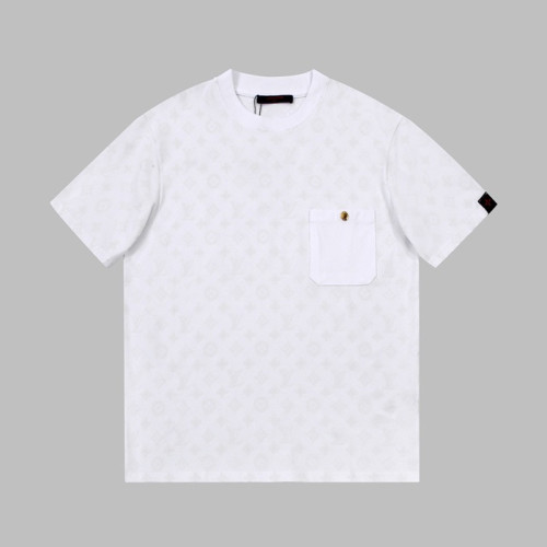 루이비통 남성 화이트 크루넥 반팔티 - Mens White Tshirts - lou04998x
