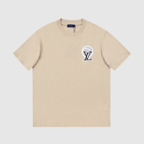 루이비통 남성 베이지 크루넥 반팔티 - Mens Beige Tshirts - lou05002x