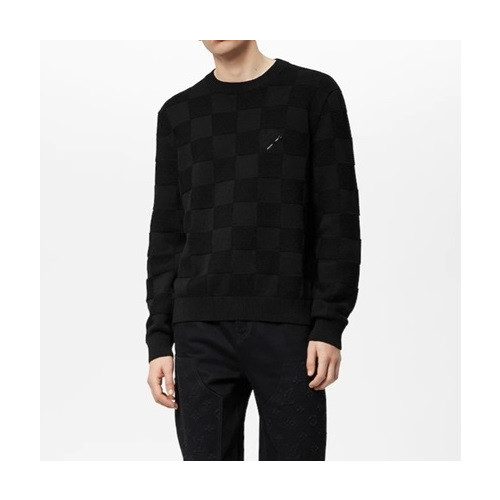 루이비통 남성 모던 블랙 니트 - Mens Black Sweaters - lou05019x