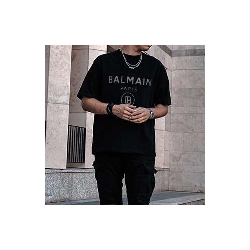 발망 남/녀 유니크 블랙 반팔티 - Unisex Black Tshirts - bam0166x