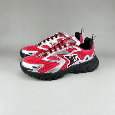 루이비통 남성 레드 스니커즈 - Mens Red Sneakers - lou05047x