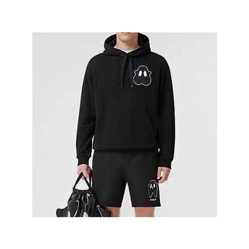 버버리 남/녀 클래식 블랙 후드티 - Unisex Black Hoodie - bur04457x