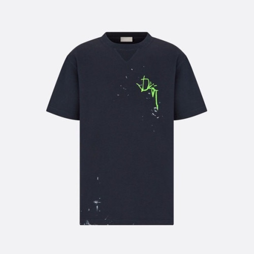 디올 남성 블랙 크루넥 반팔티 - Mens Black Tshirts - dio01976x