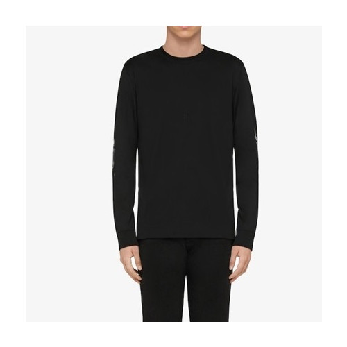 지방시 남성 캐쥬얼 블랙 맨투맨 - Mens Black Tshirts - giv0781x
