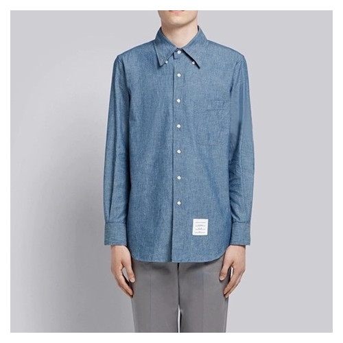 톰브라운 클래식 남성 블루 셔츠 - Mens Blue Tshirts - tom0576x