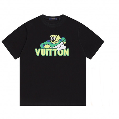 루이비통 남성 블랙 크루넥 반팔티 - Mens Black Tshirts - lou05106x