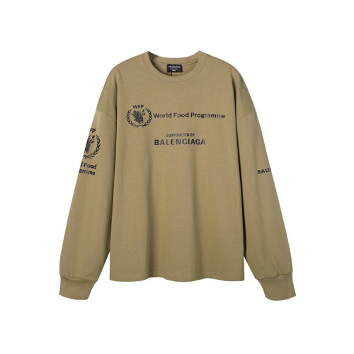 발렌시아가 남성 캐쥬얼 카멜 맨투맨 - Mens Camel Tshirts - bal01638x