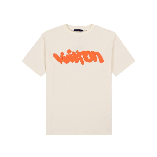 루이비통 남성 아이보리 크루넥 반팔티 - Mens Ivory Tshirts - lou05141x